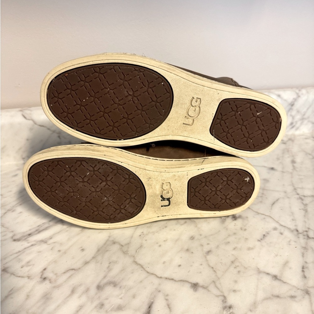 UGG Women’s Gradie Trainer Brown High-Top Sneakers Size 7.5 - Picture 8 of 10